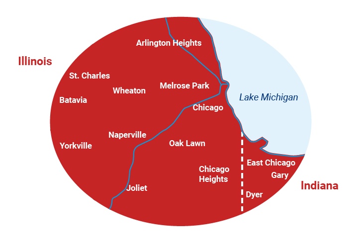 propane solutions service area map